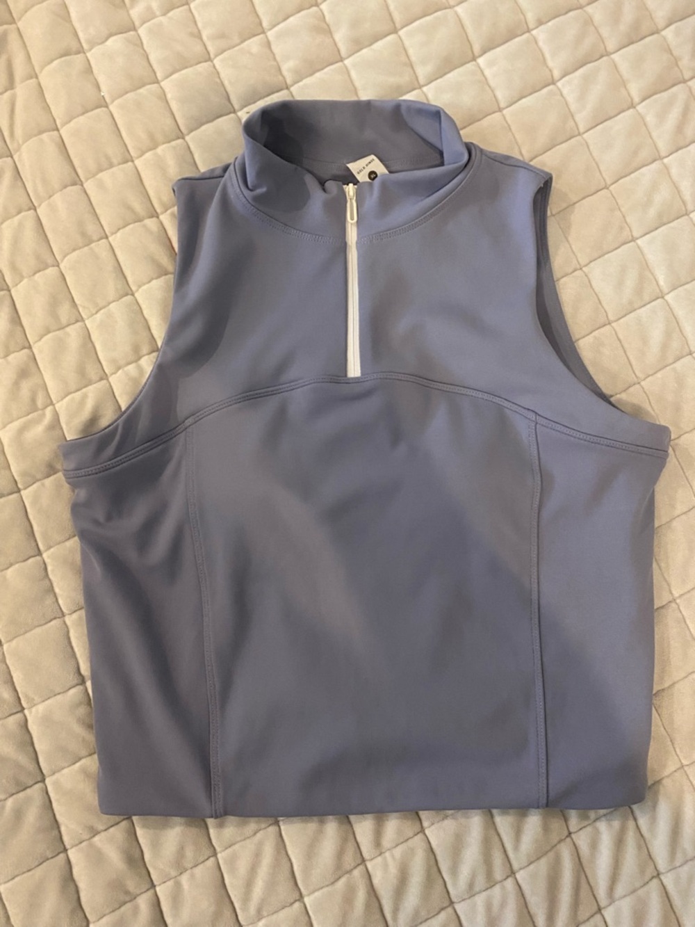 Gold Hinge tank zip up with bra pad insert